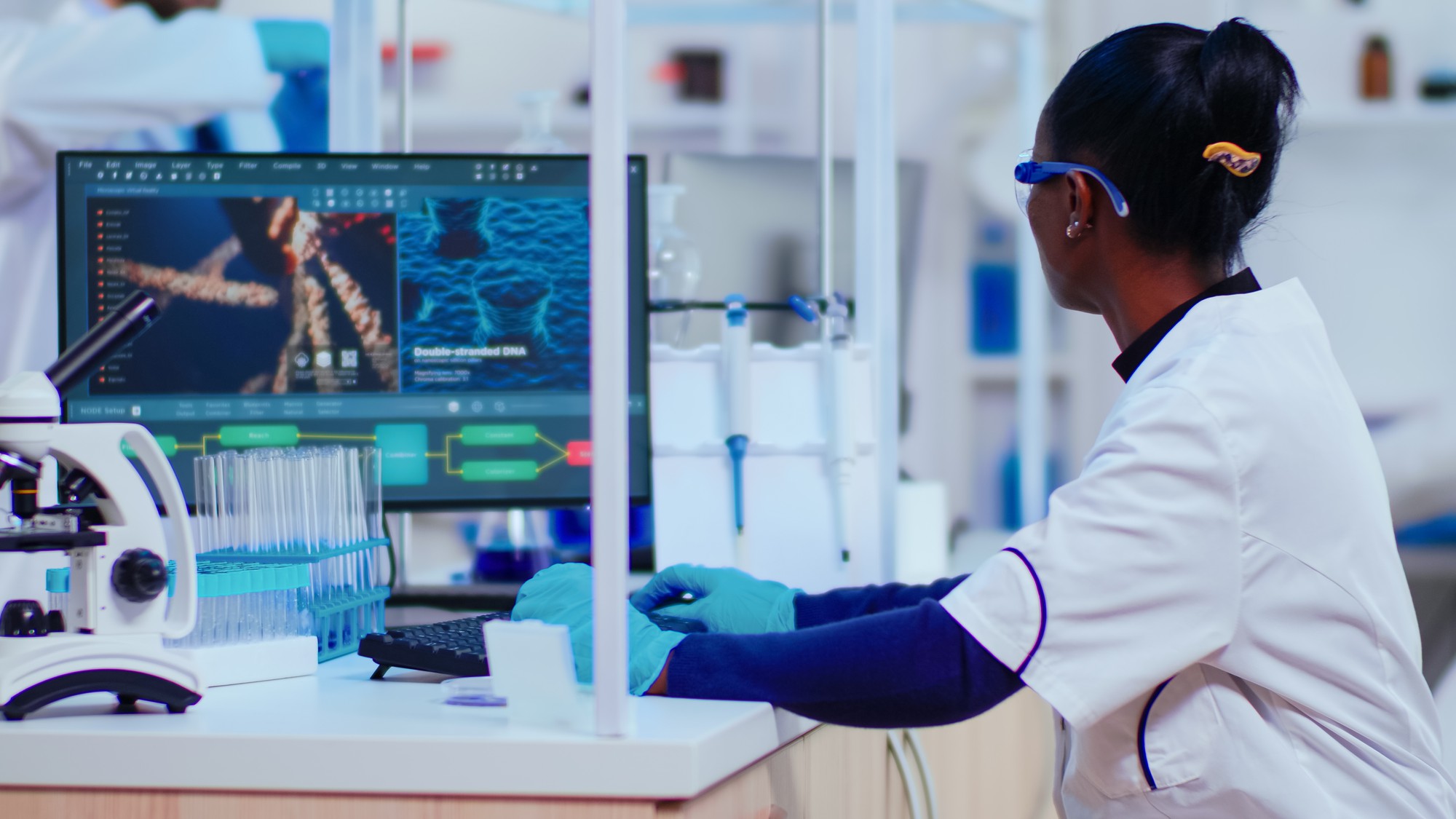 Laboratory technician conducting quality tests
